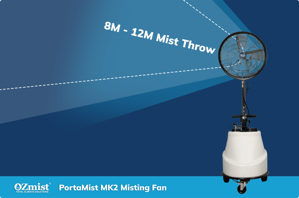 PortaMist MK2 Portable Misting Fan HighPressure Fan OZmist