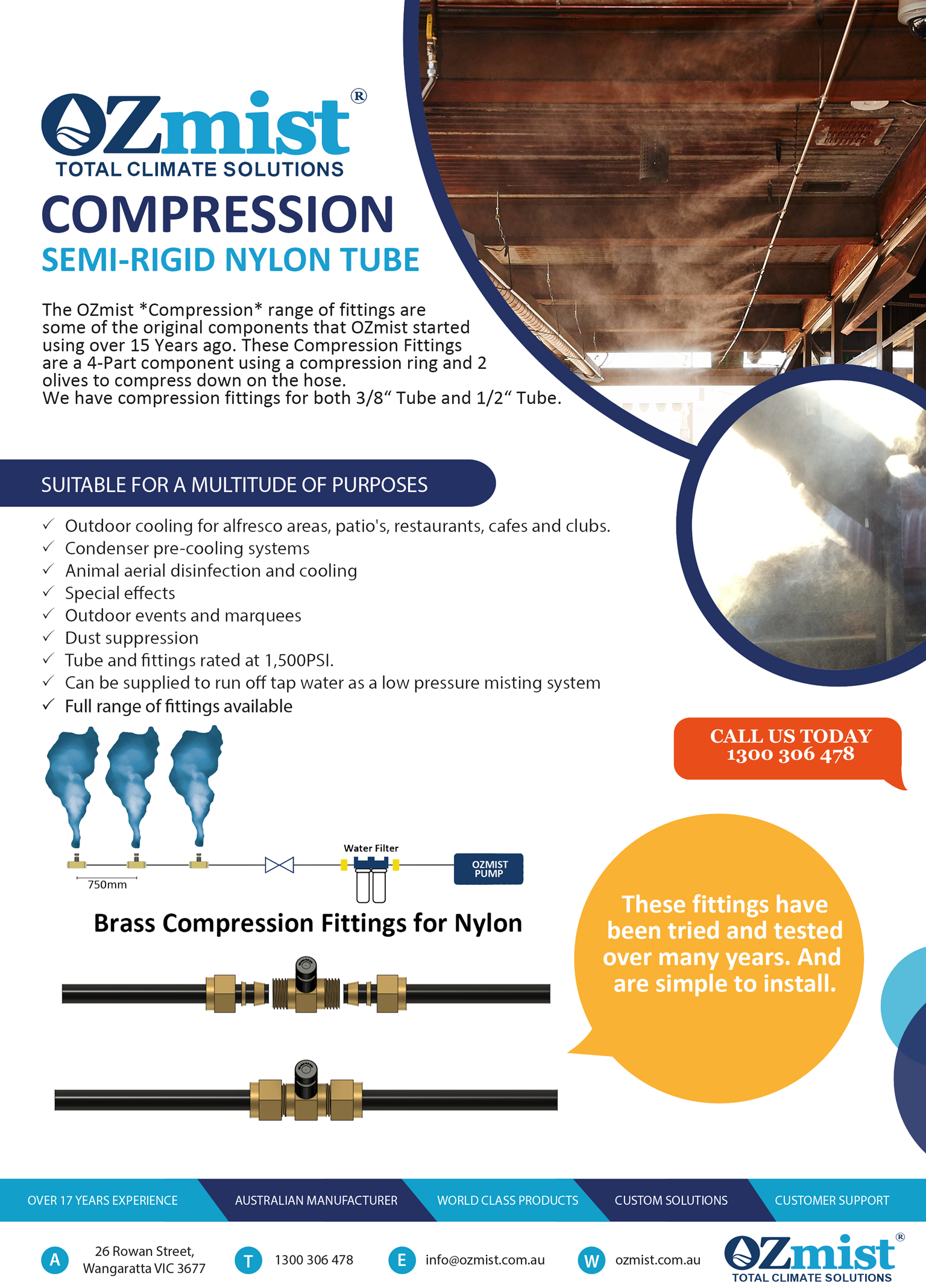 OZmist Compression for Semi-Rigid Nylon Tube