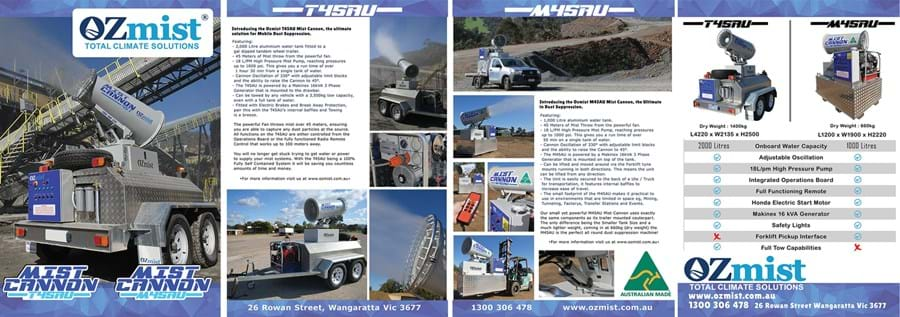 OZmist Mist Cannon Brochures