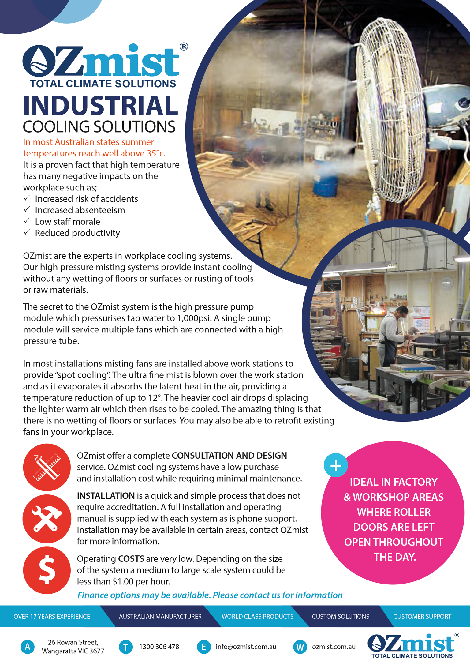 OZmist Industrial Cooling Solutions