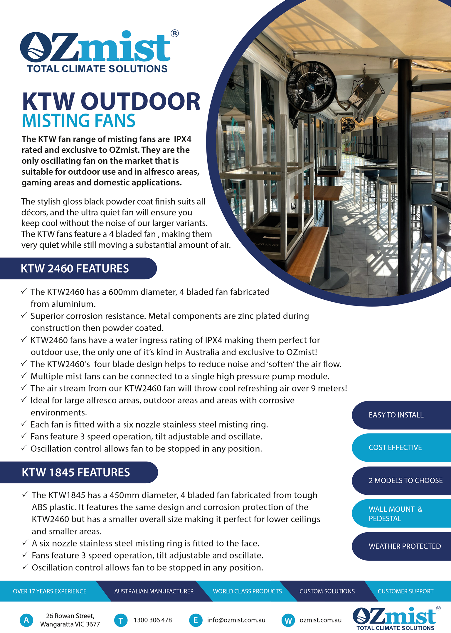 KTW Outdoor Misting Fans