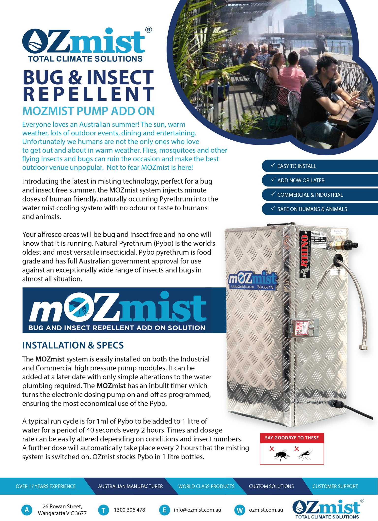 mOZmist Bug and Insect Repellent Add On Solution
