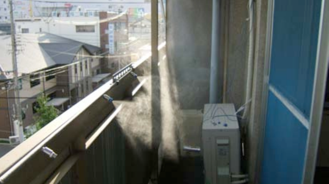 air conditioner pre-cooling misting