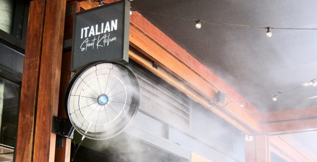 Alfresco Dining Cooling Mist Fans