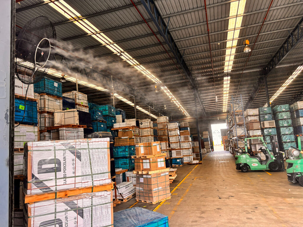Industrial Mist Fans Warehousing