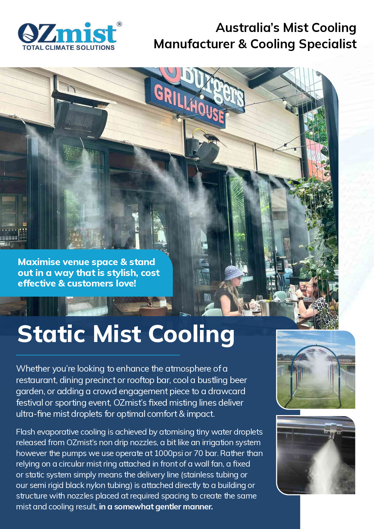 Alfresco Static Mist Cooling Brochure