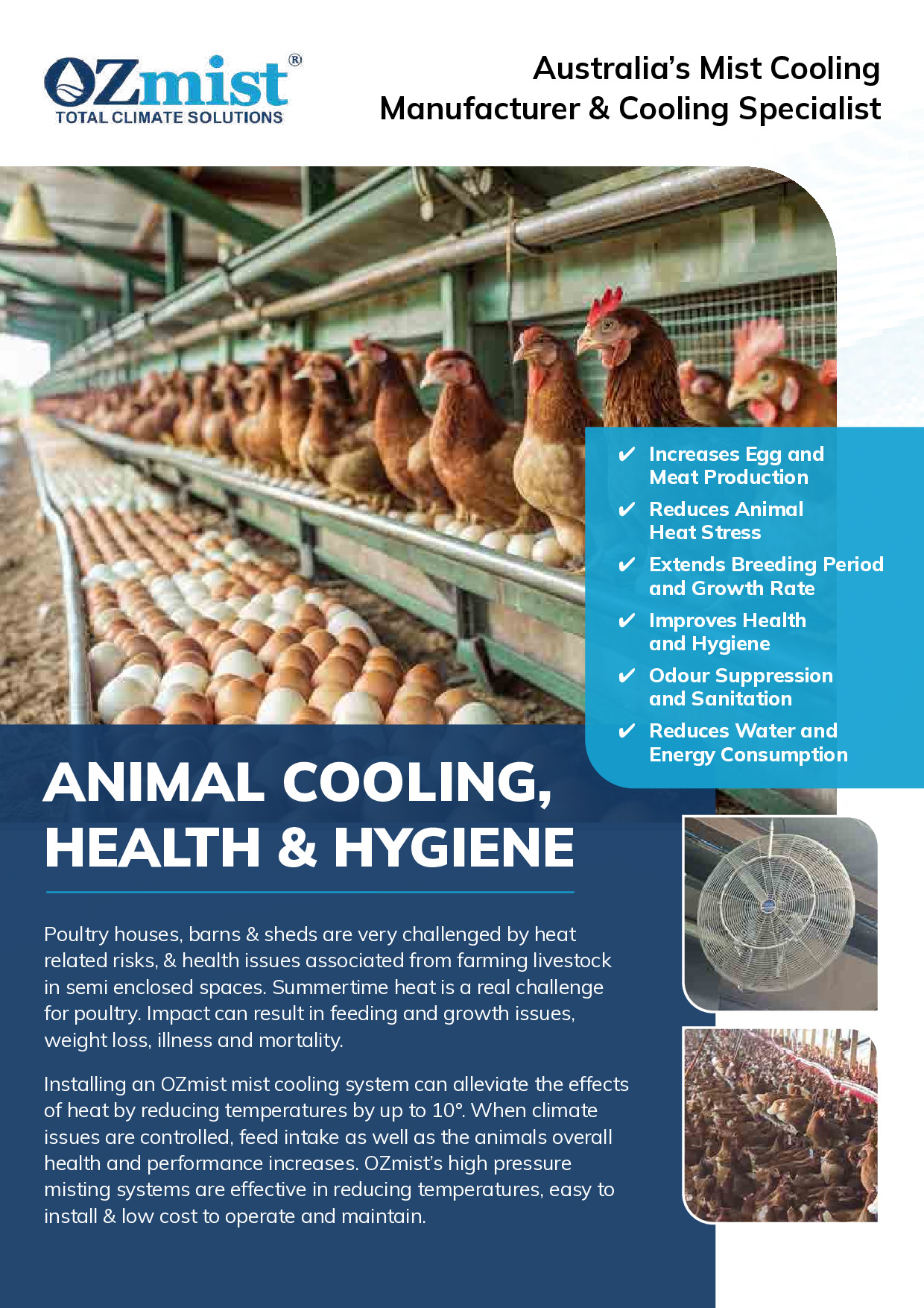 Livestock Cooling, Chicken Brochure