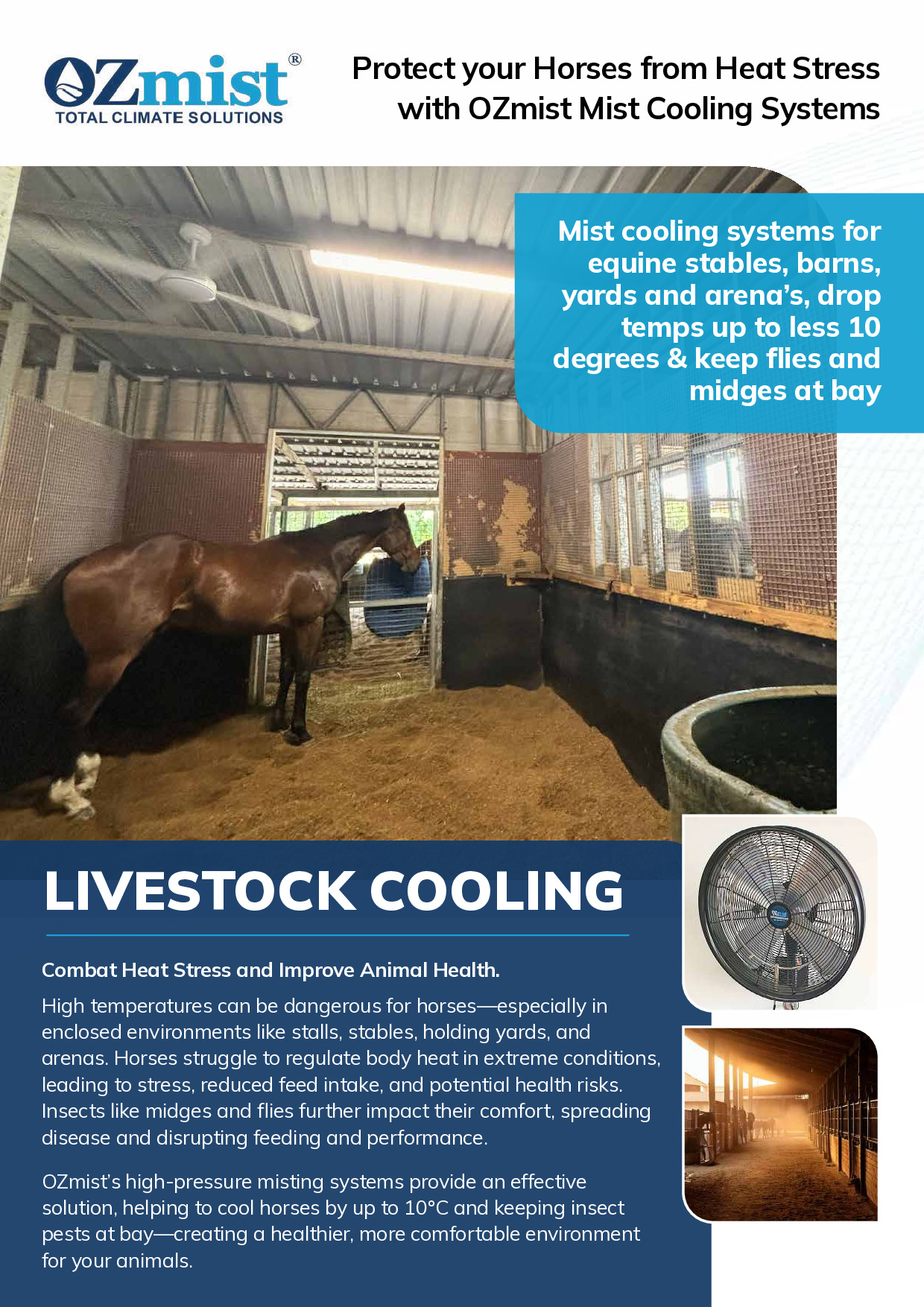 Livestock Cooling, Horses Brochure