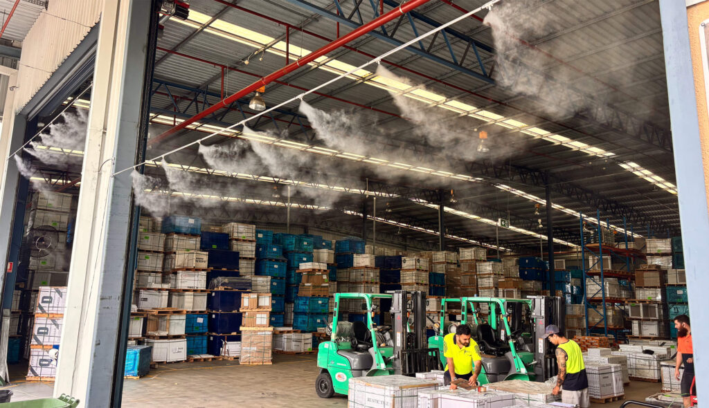 Warehouse Cooling Fixed Misting Lines