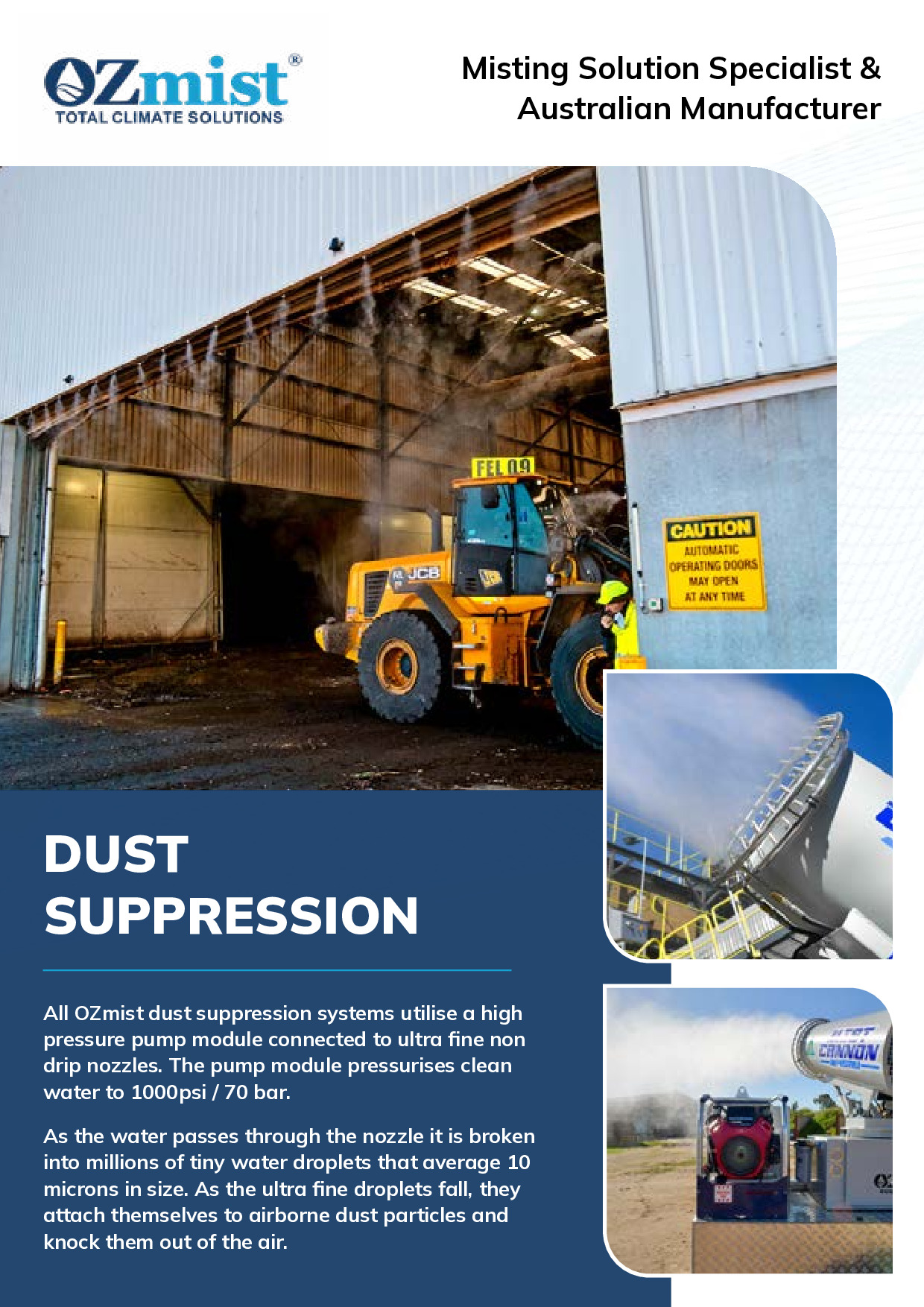 OZmist Dust Suppression Brochure