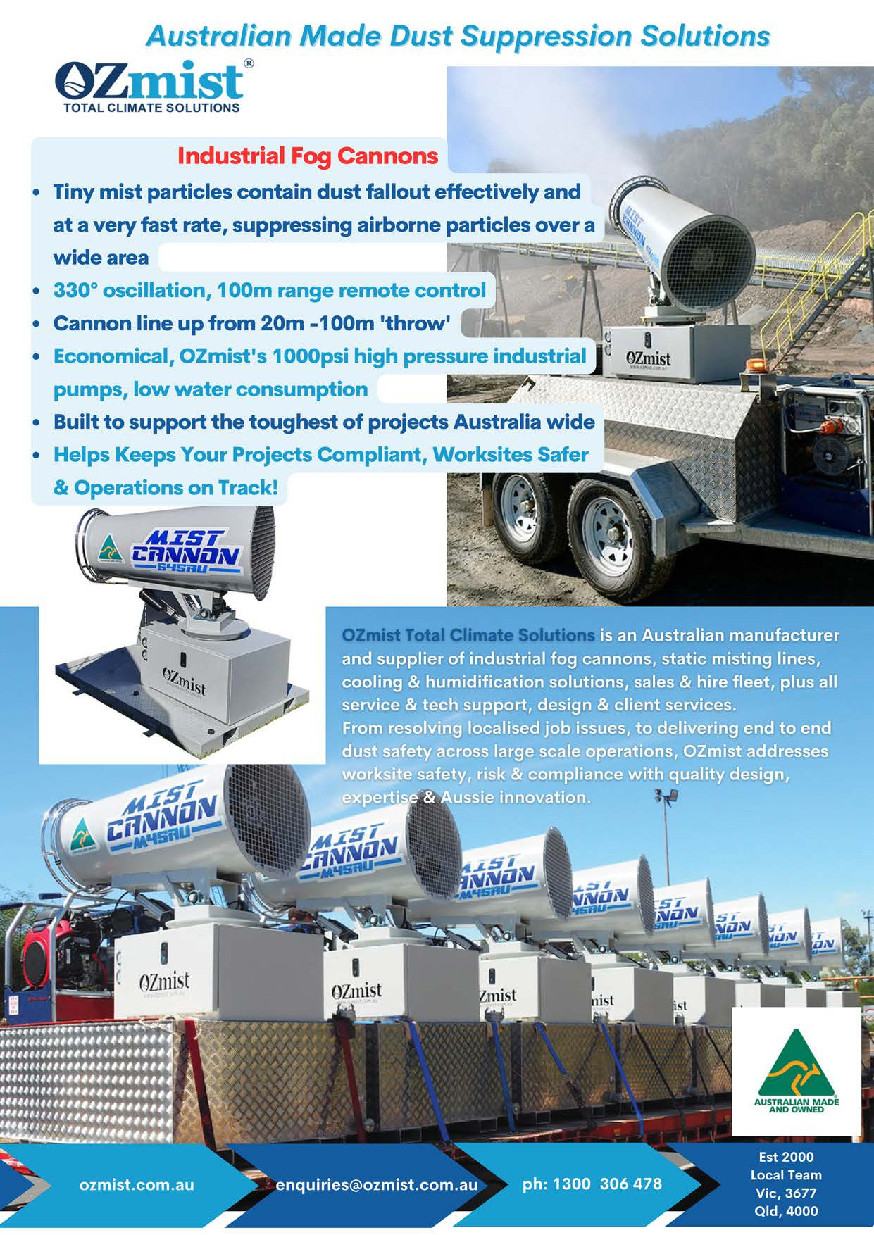 Dust Suppression, Fog Cannons and Mist Lines