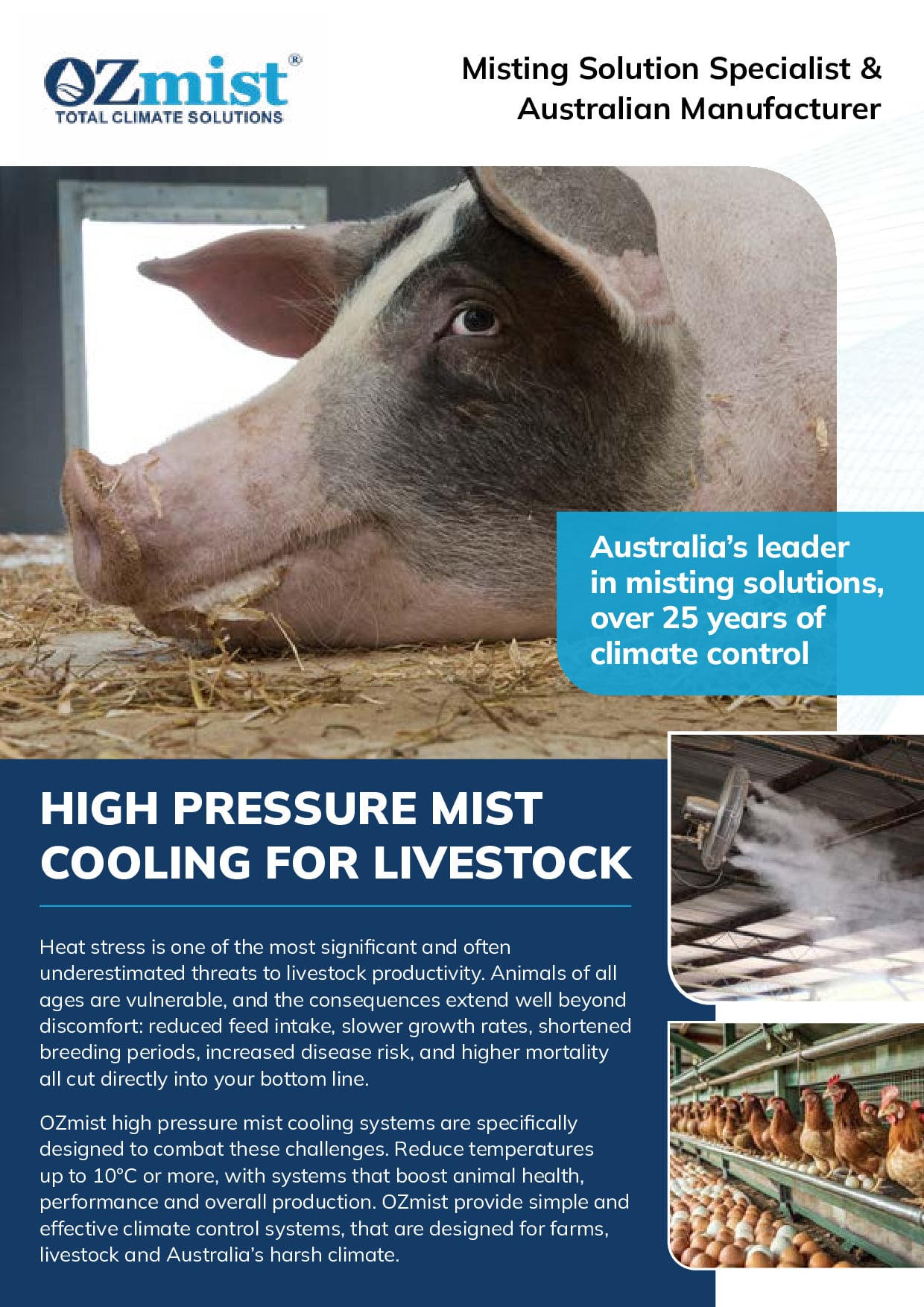 OZmist Livestock & Animal Cooling Brochure